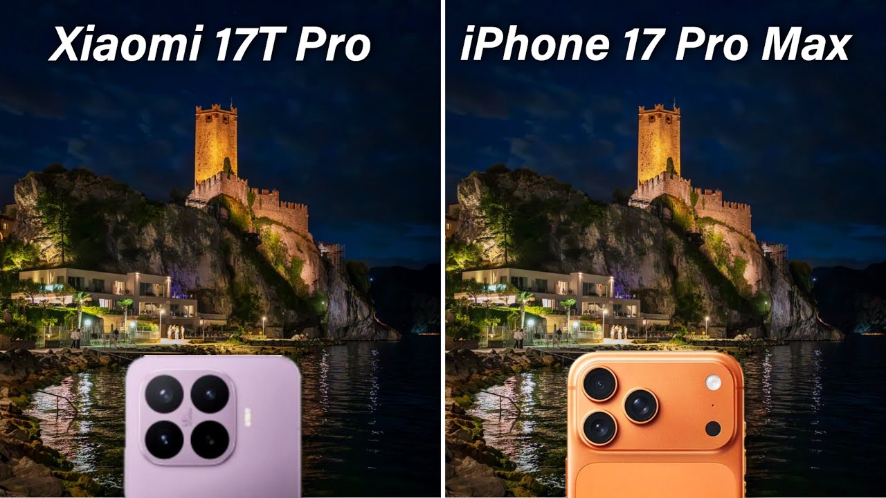 Сравнительный тест камер Xiaomi 17T Pro и iPhone 17 Pro Max.