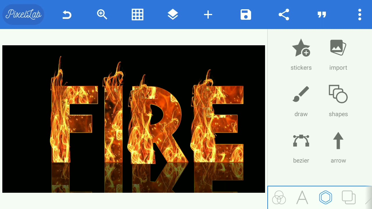 Pixellab - Make 🔥 Fire effect Text Realistic in Android
