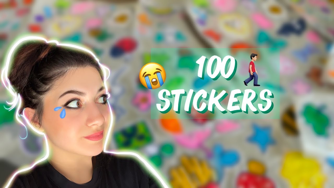 100 STICKERS YAPTIM😭 [vlog💅 DIY]