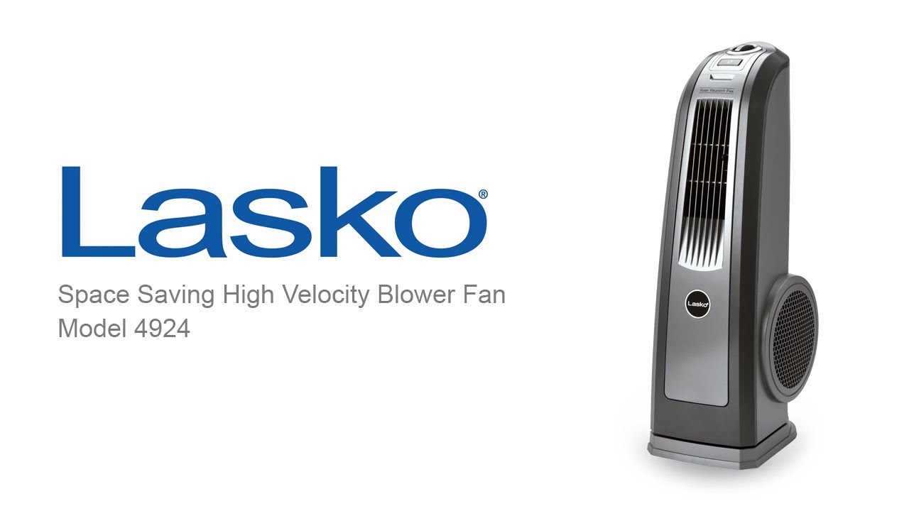 Lasko Space Saving Oscillating High Velocity Blower Fan, Model 4924
