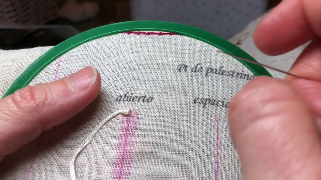 Vídeo Tutorial punto de bordado de Palestrina