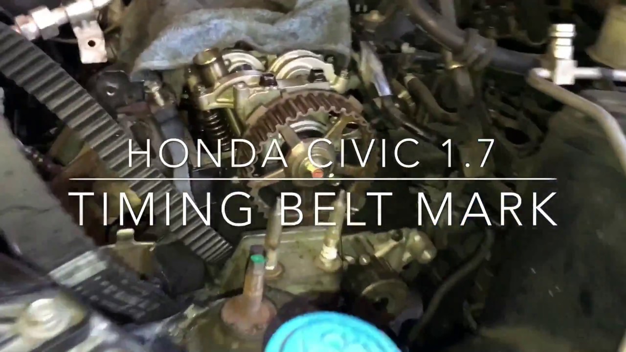 Honda  civic 1.7  timing belt mark