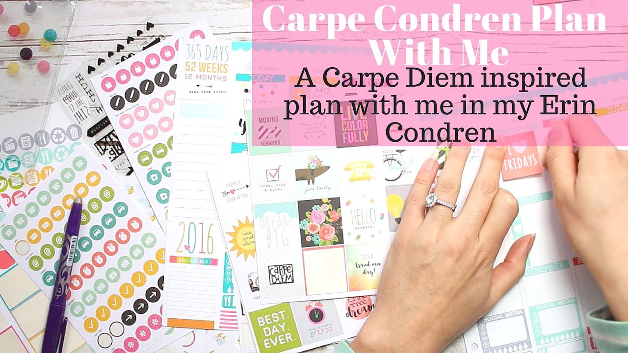 A Carpe Diem inspired plan with me in my Erin Condren