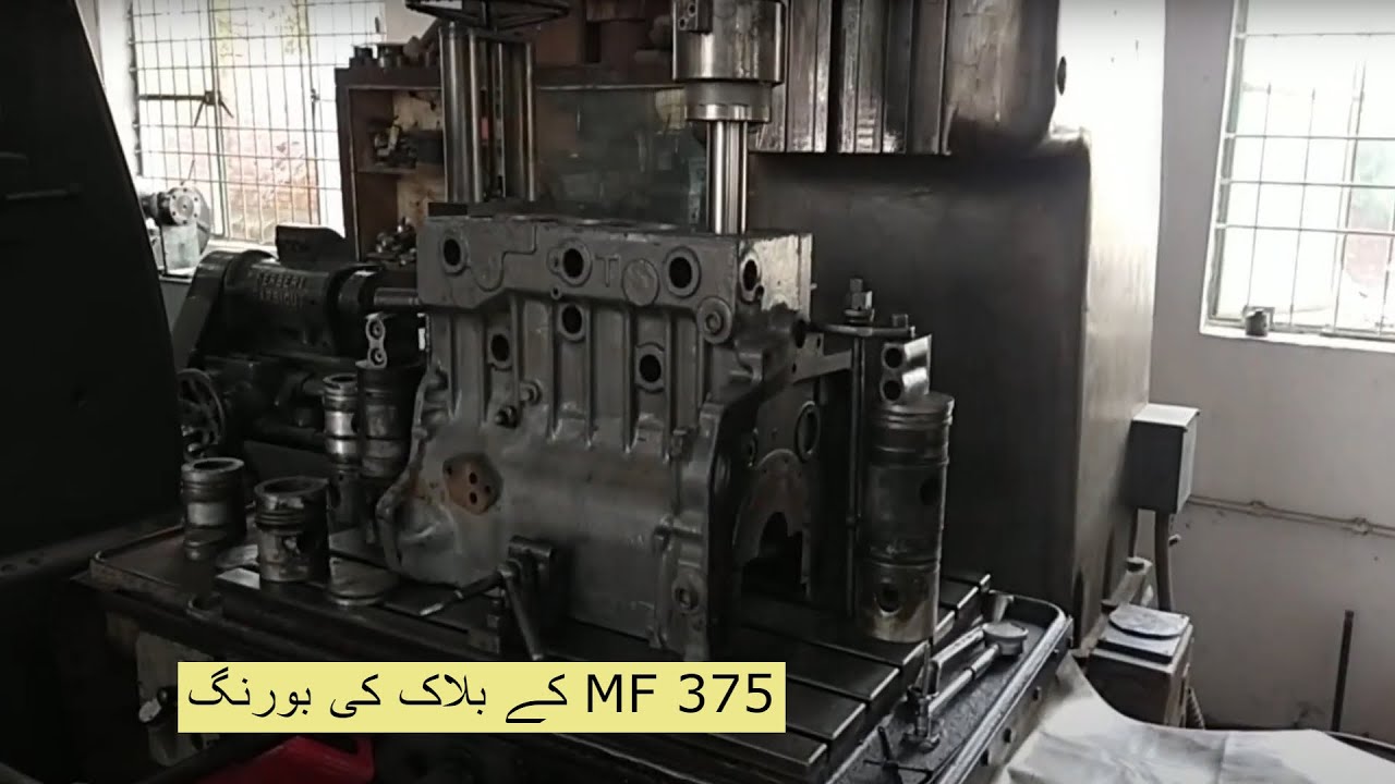 MF 375 Block Boring