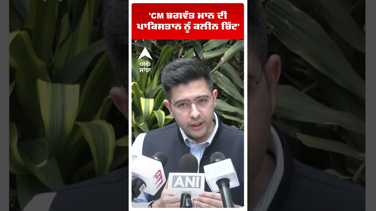 Raghav Chadha | 'CM Bhagwant Mann ਦੀ Pakistan ਨੂੰ ਕਲੀਨ ਚਿੱਟ' | Punjab Blast | Abp Sanjha | Shorts