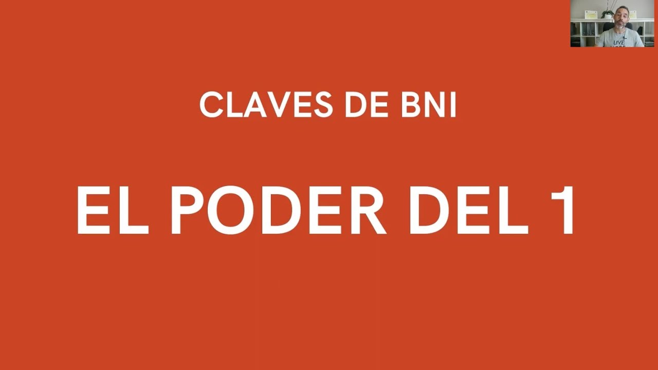 EL PODER DEL 1. MOMENTO DE EDUCACIÓN DE BNI.