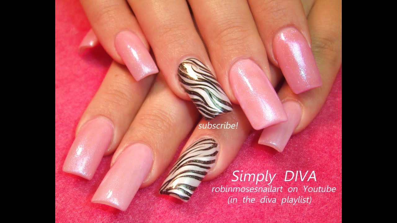 Easy Zebra Print Nail Art Design Tutorial