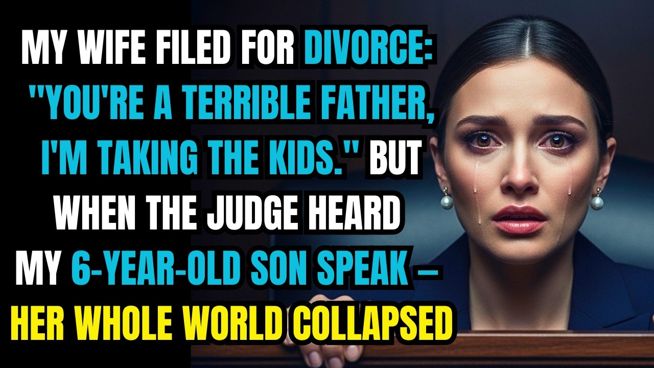 MY WIFE FILED FOR DIVORCE YOU'RE A TERRIBLE FATHER, I'M TAKING THE KIDS  BUT WHEN THE JUDGE HEARD MY