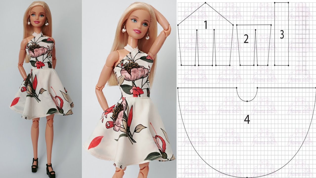 154 vestido rotondo para barbie (patrones en la descripción)