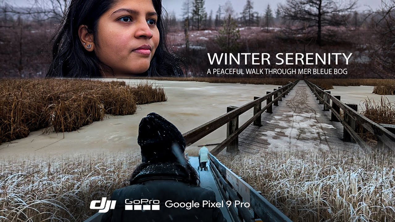 Winter Serenity: A Peaceful Walk Through Mer Bleue Bog | DJI, GoPro & Pixel 9 Pro