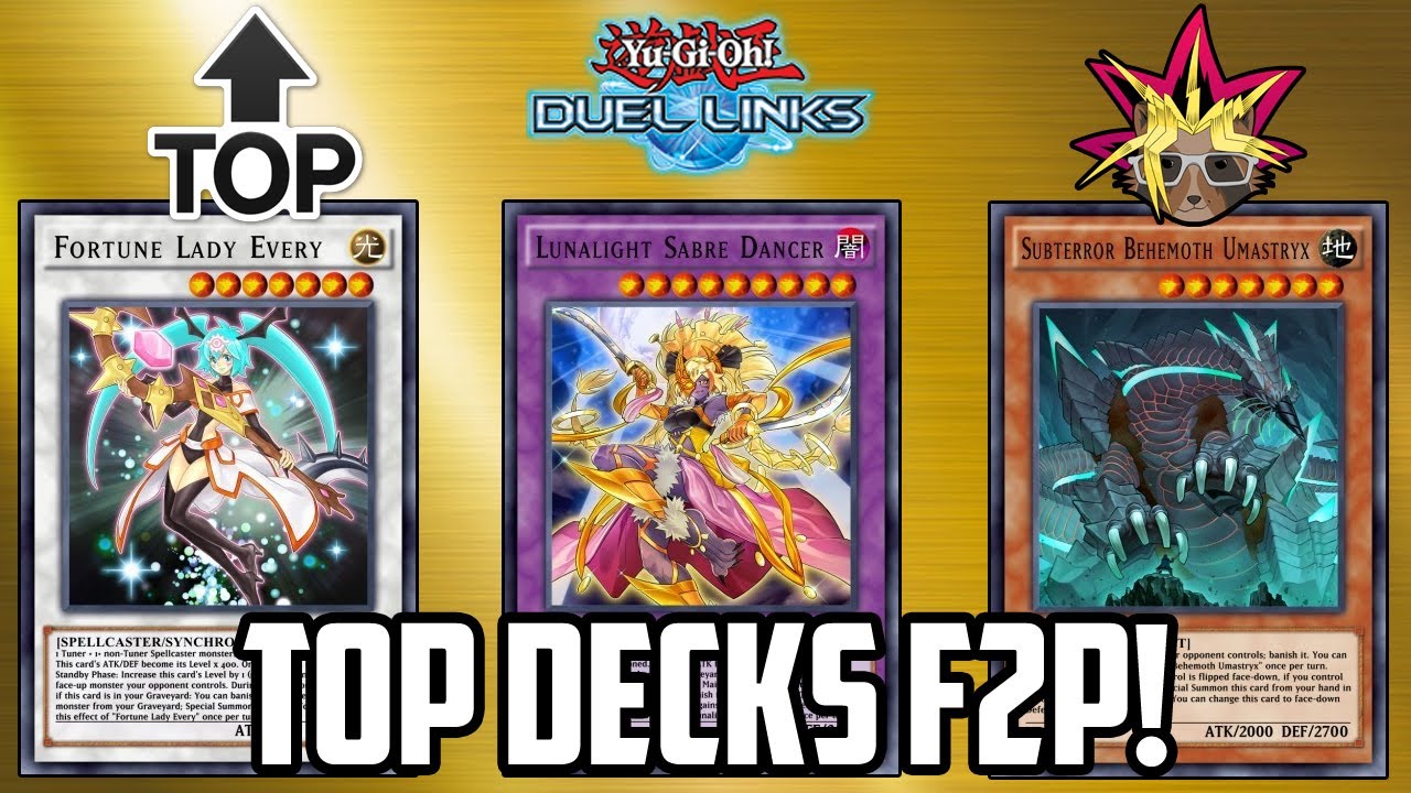 TOP DECKS PARA INICIAR EN EL JUEGO (F2P) - Yu-Gi-Oh! Duel Links - #ZeroTG