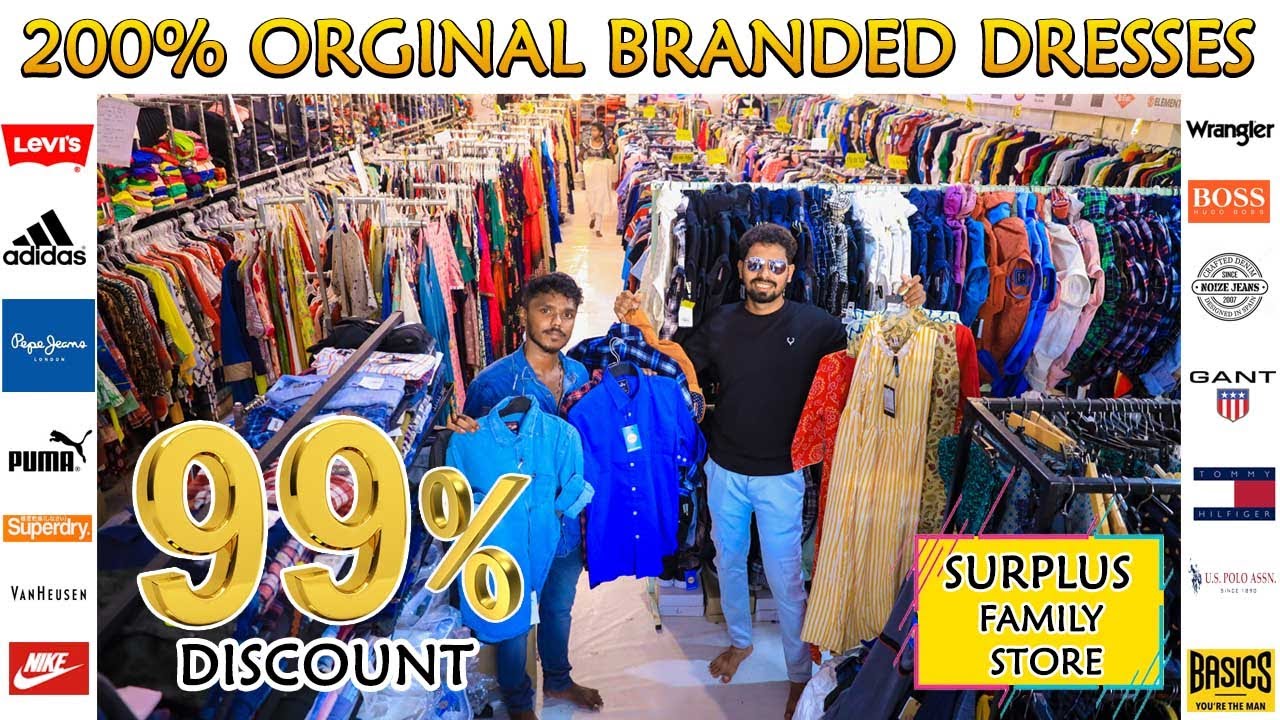 200% original branded clothes | branded export surplus | wholesale surplus market in chennai