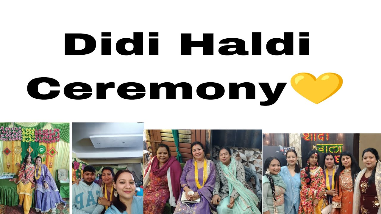 Didi Haldi Ceremony💛 | Vlog:114 | #haldigeet #yellowoutfit #function #enjoy #haldi #youtube 