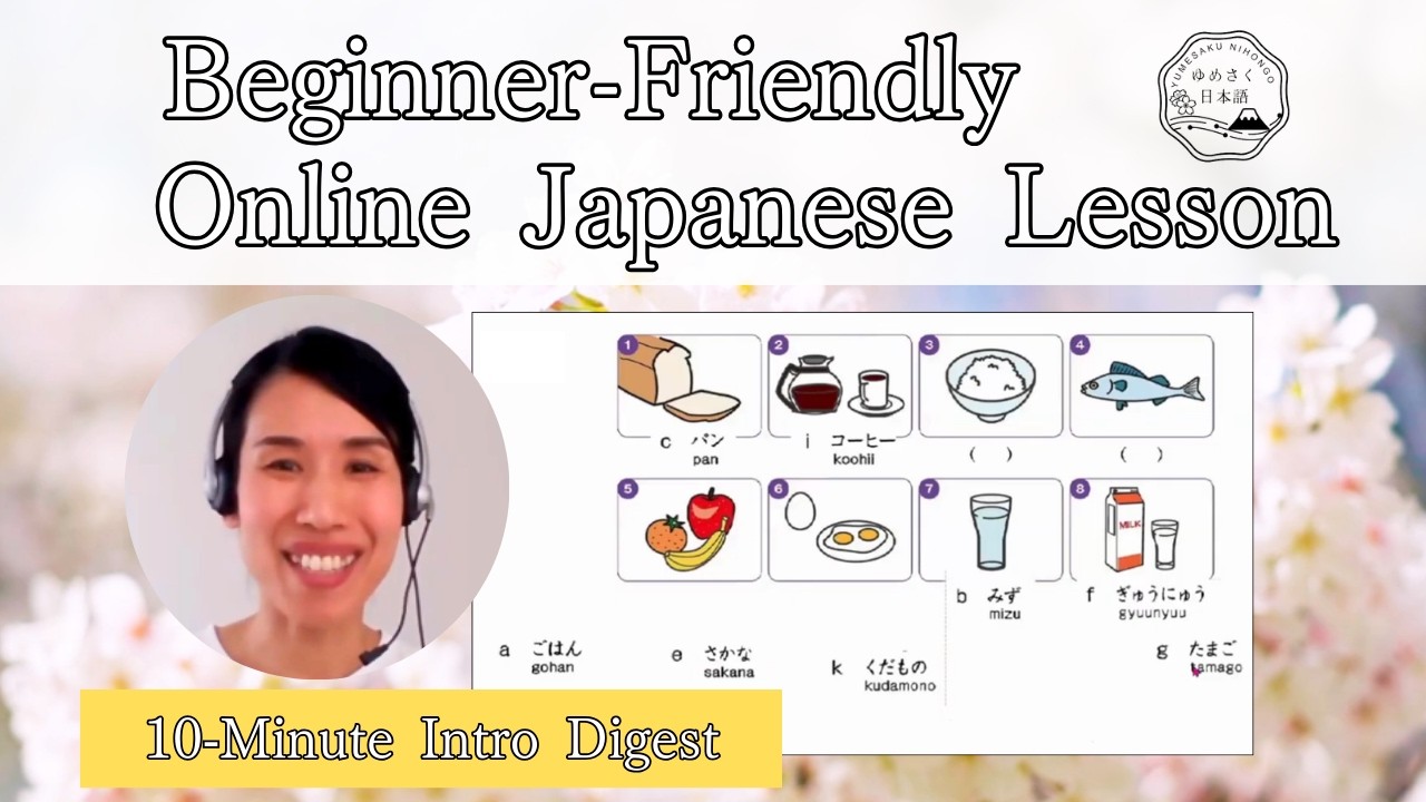 Beginner-Friendly Japanese Lesson - 10‑Minute Intro Digest 🌸 初級レッスン 10分ダイジェスト