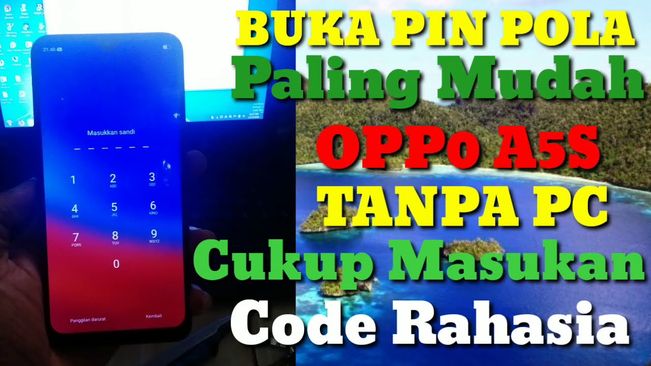 Cara buka pola pin oppo A5s paling ampuh