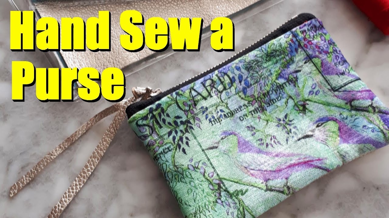 How to Hand Sew a Zipped Purse easy sewing tutorial