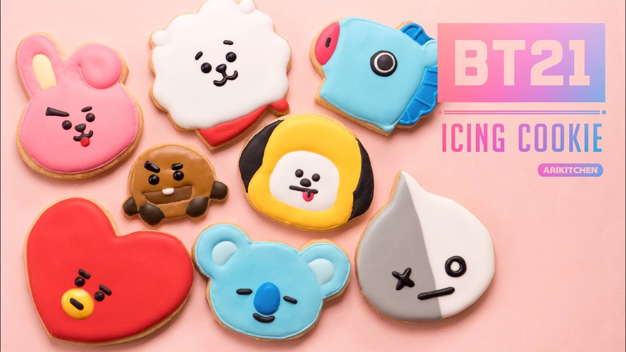 Как приготовить глазированное печенье BT21💜 - ARIKITCHEN
