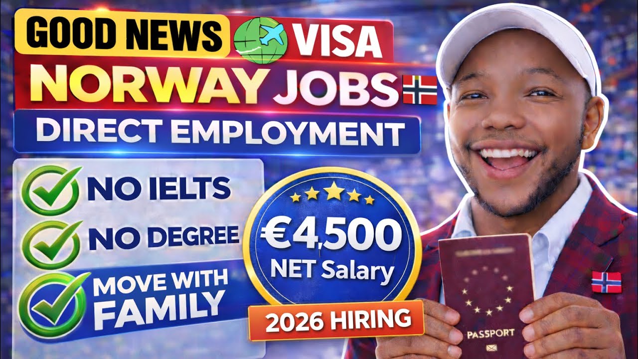 Norway 2026 Jobs (€4,500/Month) – Direct Employment | No IELTS Needed!