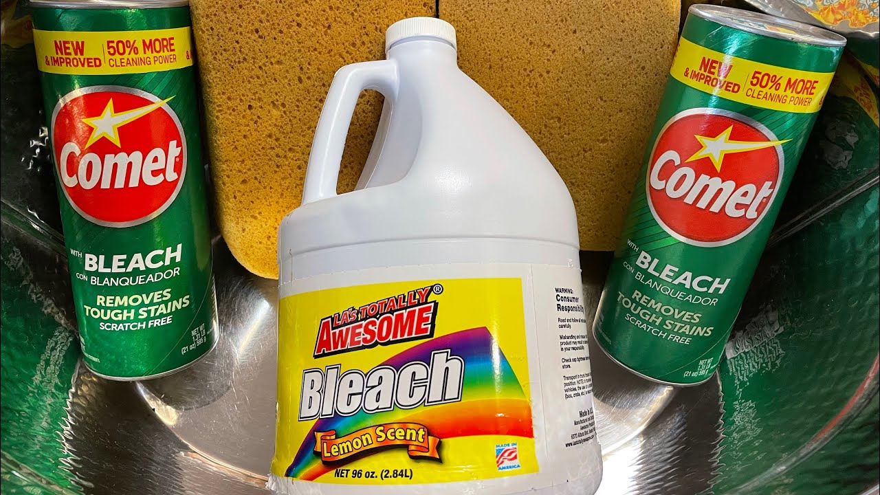 REQUESTED VIDEO: BLEACH W/ 2 CANS OF COMET..ASMR Sponge Squeezing Sounds 🔊 Let the STRESS melt away