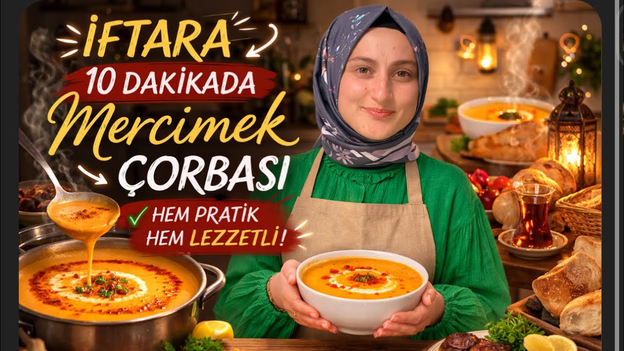 Tam Kıvamında Klasik Mercimek Çorbası | İftara Pratik Tarif #mercimekçorbası #iftaranepişirsem 