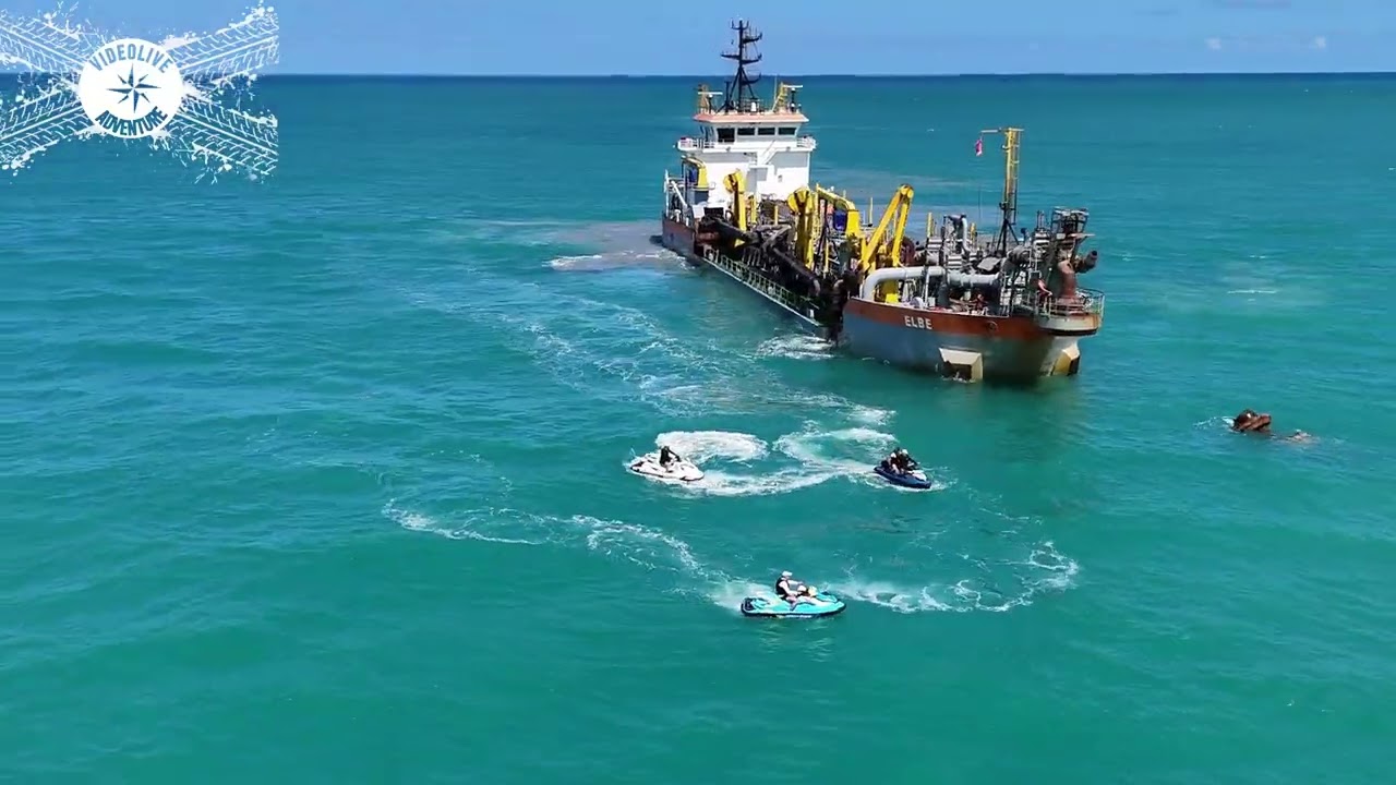 Engorda da Praia de Ponta Negra, Natal RN, quase no fim! Atualização de 24/01 #travel #drone #beach