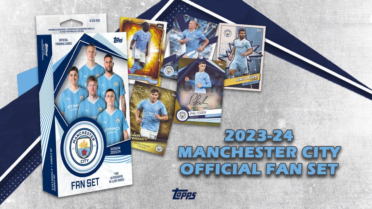 2023-24 TOPPS Manchester City Official Fan Set Soccer Cards