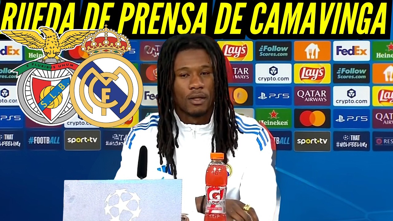 RUEDA de PRENSA de CAMAVINGA previa al PARTIDO de CHAMPIONS del REAL MADRID vs BENFICA