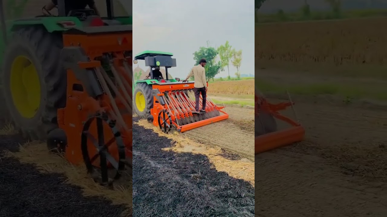 Shaktiman superseeder 7 feet 💚❤️ #tractor #johndeere5310 #shaktimaansuperseeder