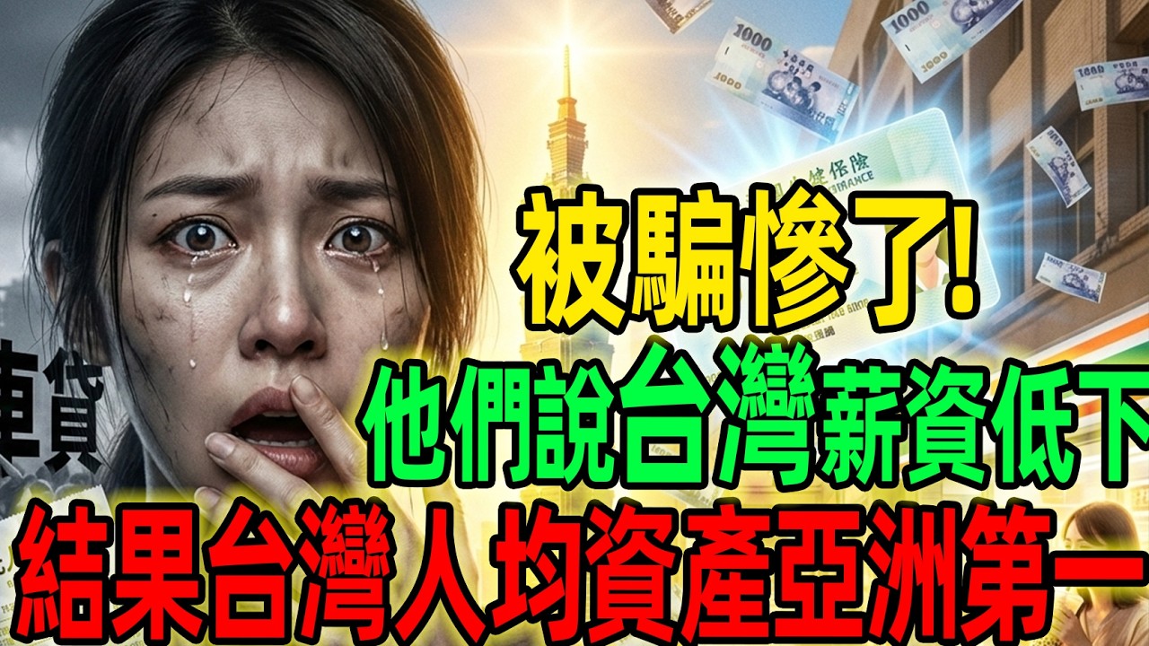 被騙慘了！他們說台灣薪資低下,結果台灣人均資產亞洲第一！我月薪2500看著9 9套餐破防了：原來小丑是我自己,別再拿「宏大敘事」騙我了！