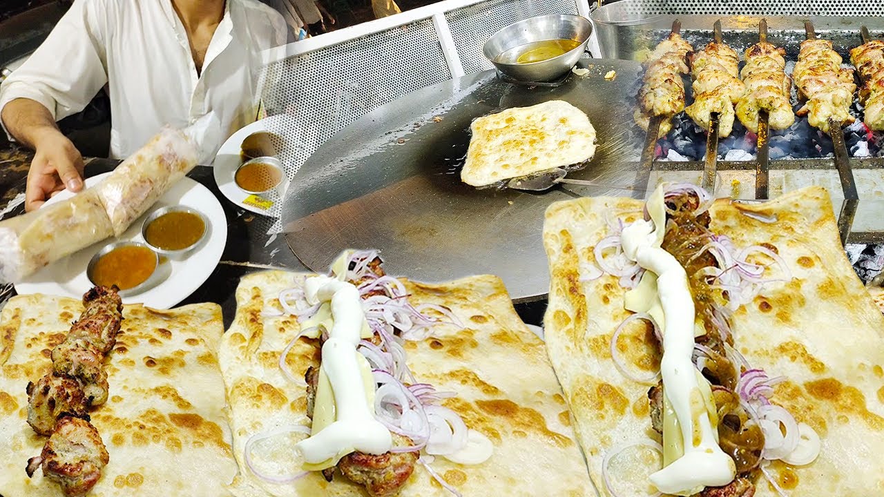 Best Chicken Malai Boti Paratha Roll from 25 Years old shop Karachi Golden Paratha Roll