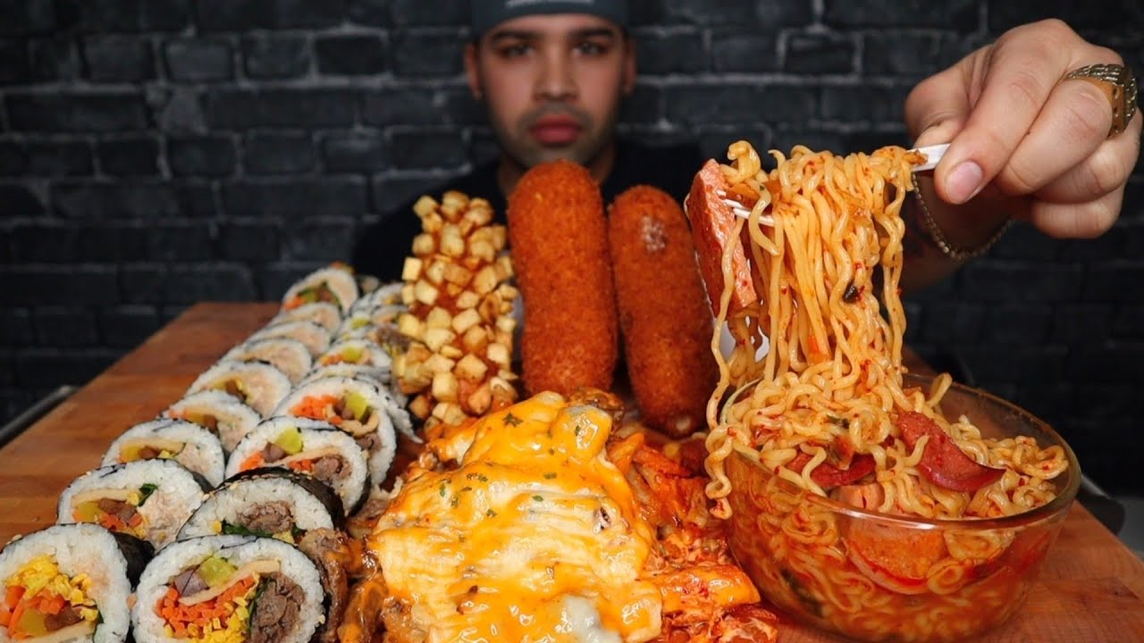 (ASMR) KOREAN STREET FOOD MUKBANG