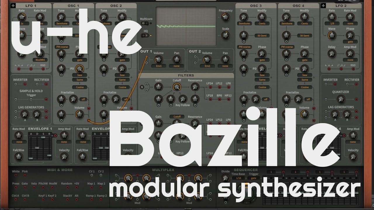 Bazille Modular Synthesizer by u-he (No Talking)