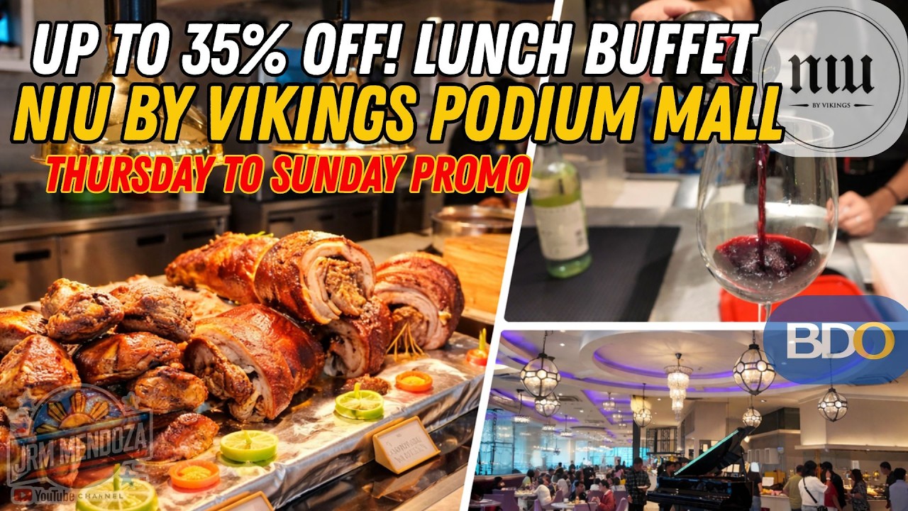 [4K] NIU BY VIKINGS LUNCH BUFFET THE PODIUM MALL | Luxury Buffet Food Tour in Manila 2026 35% OFF