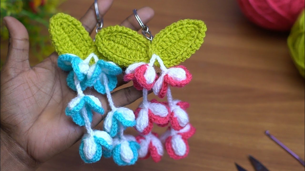 ✨️Amazing✨️flower🌺 and leaf🌿 keychain ideas for beginners/Very easy and simple