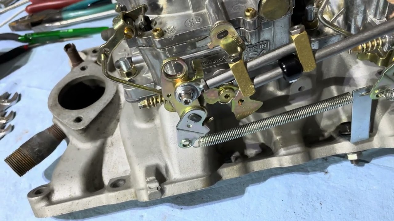D64, Edelbrock Dual Quad linkage set up &  review