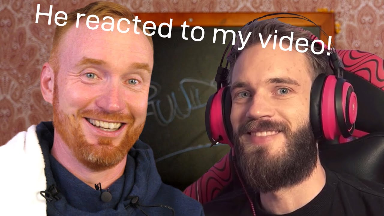 Reacting to PewDiePie Reacting to Me Reacting to Him!