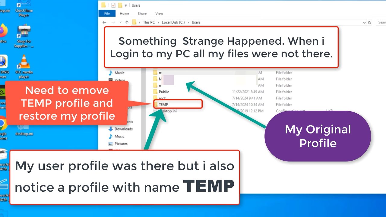 How to restore user profile in windows 10/ 11.