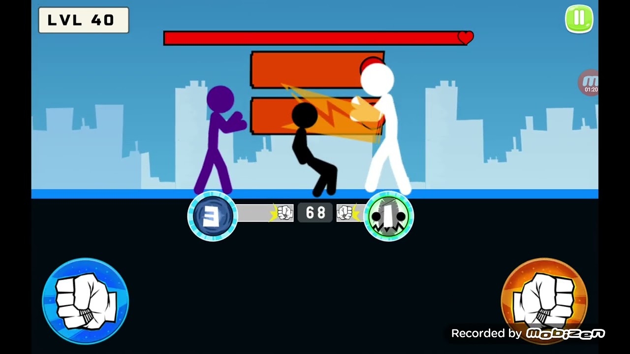 Stickman Fighter Mega Brawl Final Level In No Weapon Challenge!