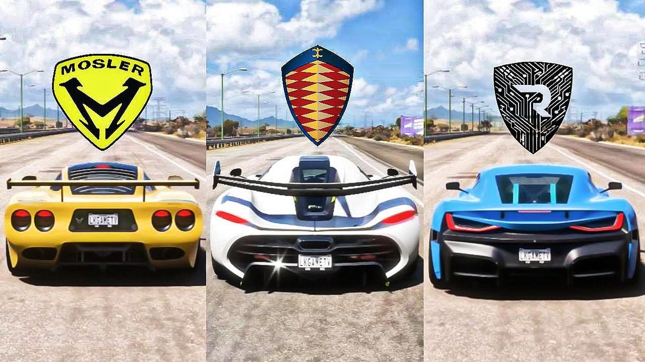 FH5 DRGA RACE! 1515Hp Mosler MT900 Vs 1600Hp Koenigsegg Jesko Vs Rimac .C. Two
