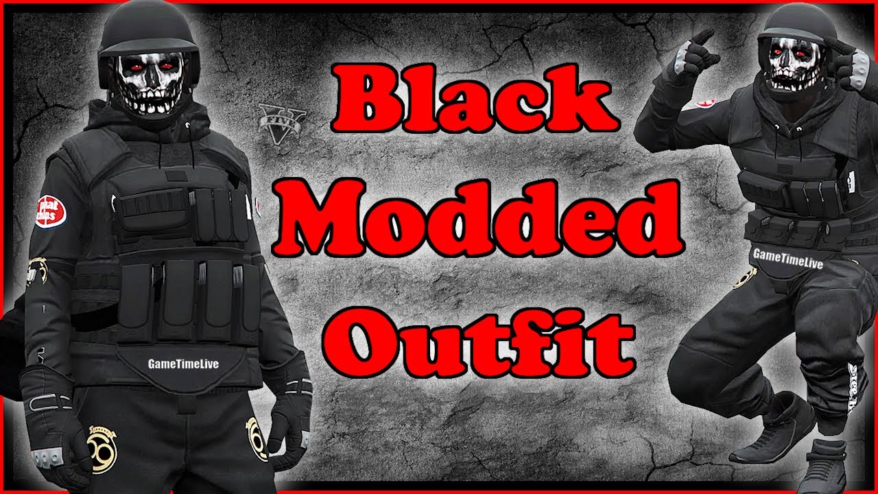 GTA5 Online I Male Tryhard Outfit Tutorial! (FULL BLACK) Logos, CEO Armor & More! (PATCH 1.52)