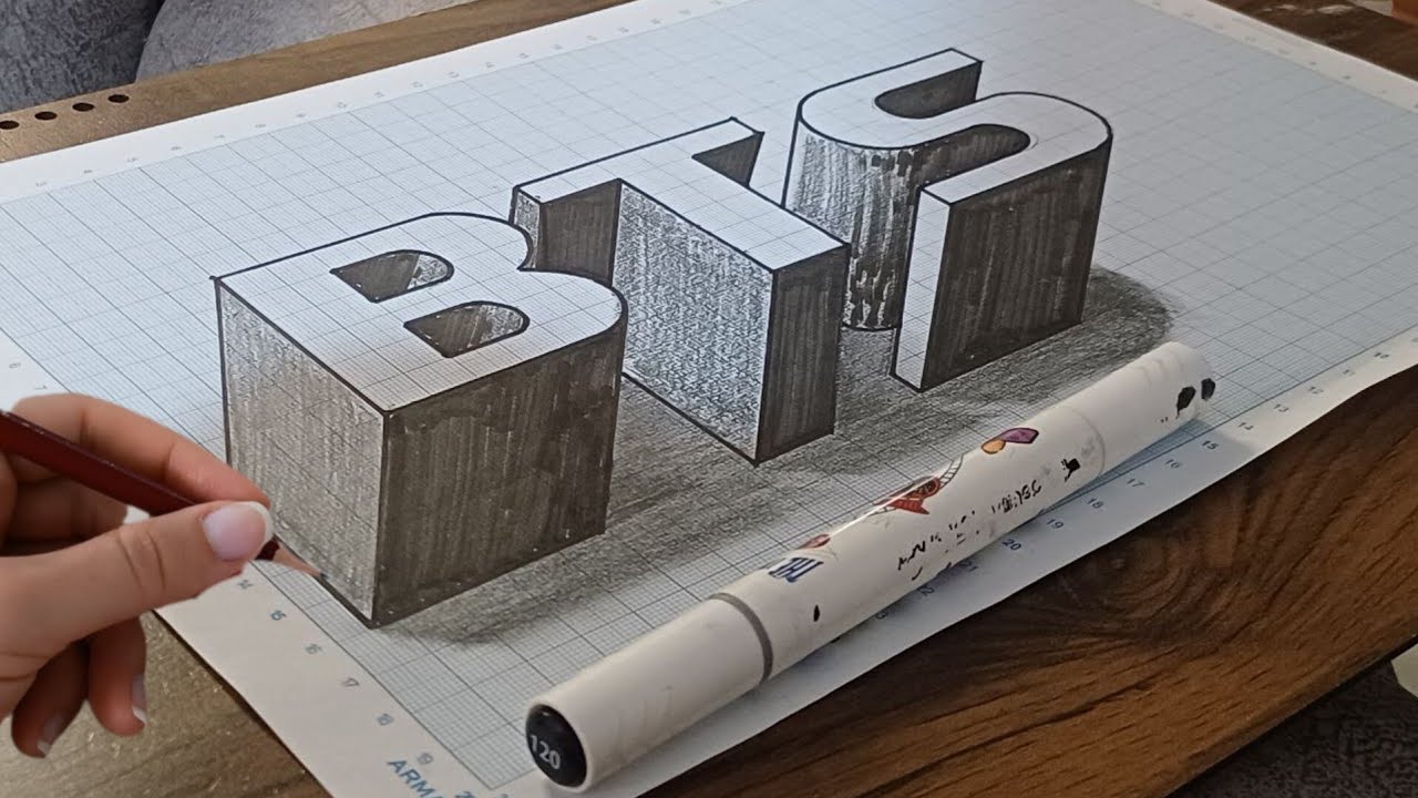 "3D Art Magic: Unveiling the Stunning BTS Letters"