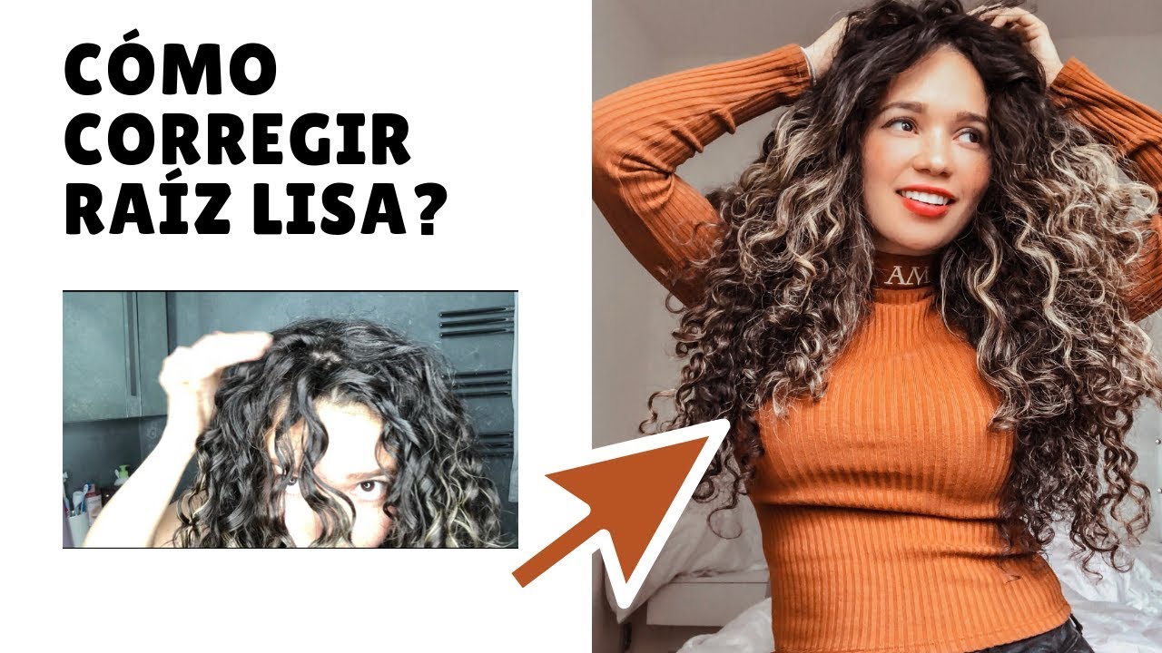 Cómo  definir el cabello rizado desde la raíz-Corrige la Raíz Aplastada