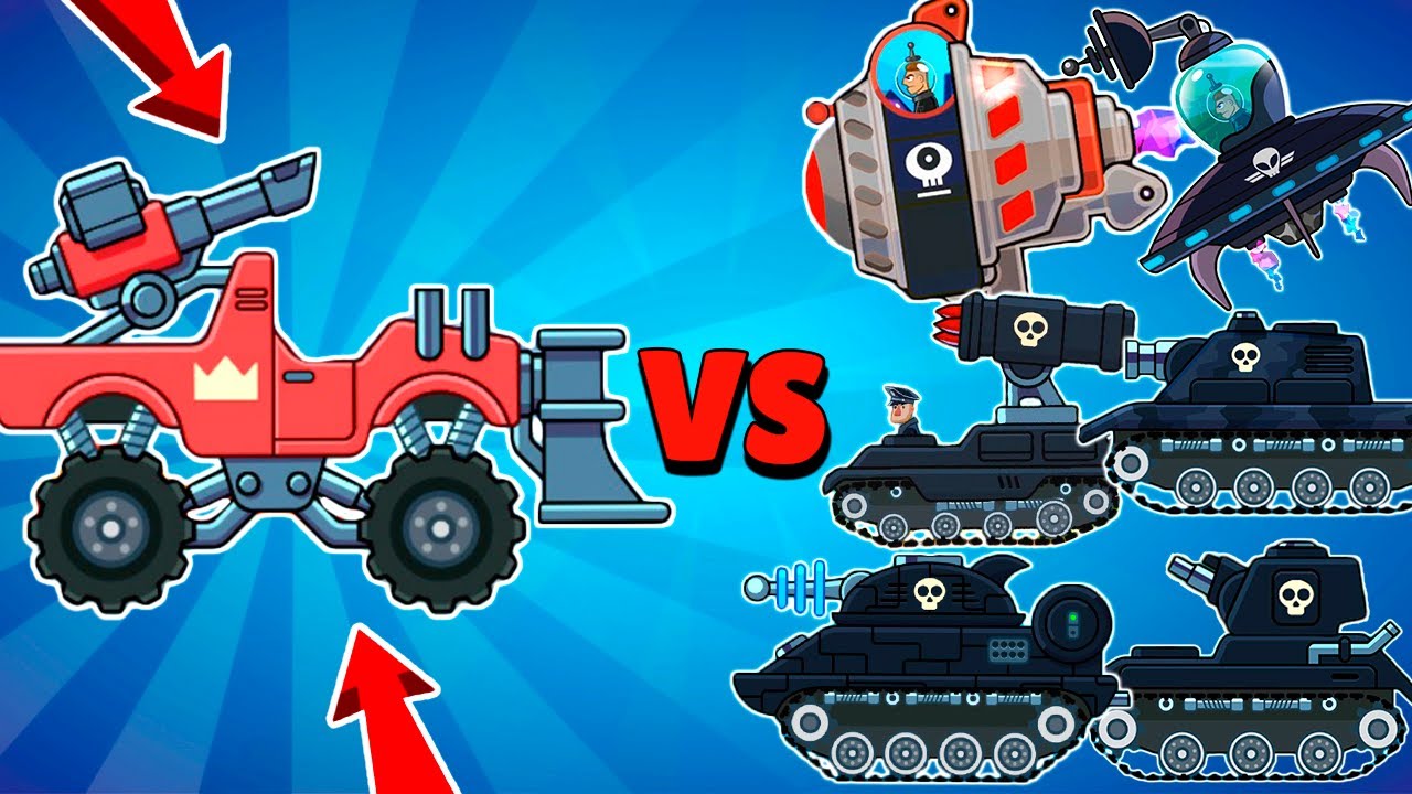 EPIC TANK DUNE vs ALL BOSSES in Hills of Steel! Tank Fight Game.