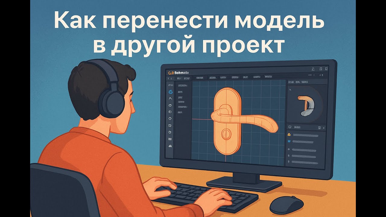 Как перенести дверную ручку в другой проект