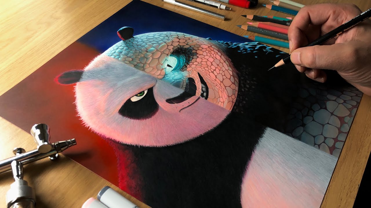 How To Draw Po (Kung Fu Panda 4) ✏️ | Po & Chameleon Art Time-Lapse