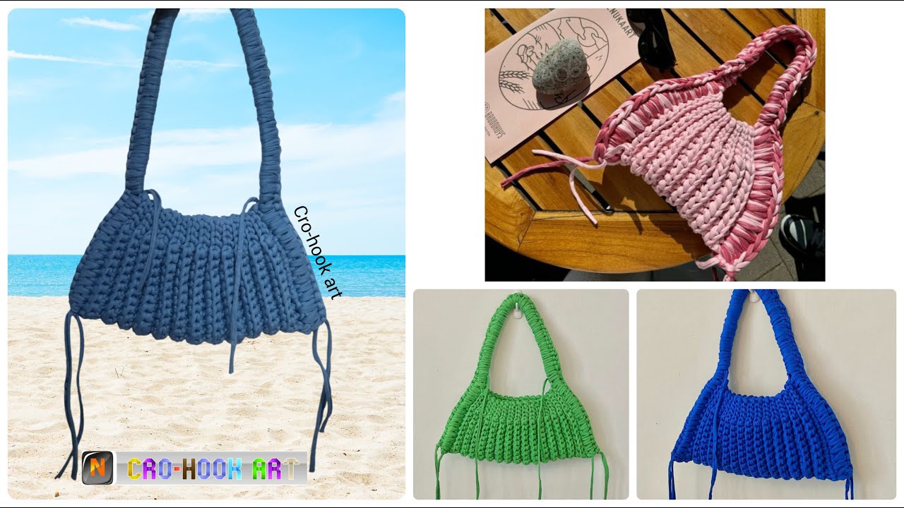 كروشيه شنطه بخيط الكليم ترند 2024 سهله جداً للمبتدئين | Crochet bag tutorial |Cro-hook art