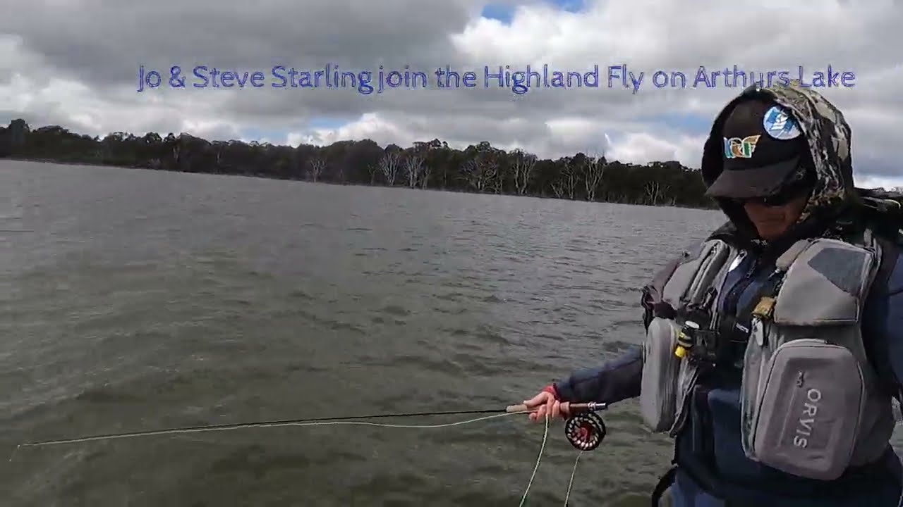 Jo & Steve Starling on Arthurs Lake with the Highland Fly