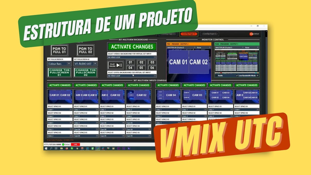 ESTRUTURA DE UM PROJETO NO VMIX UTC