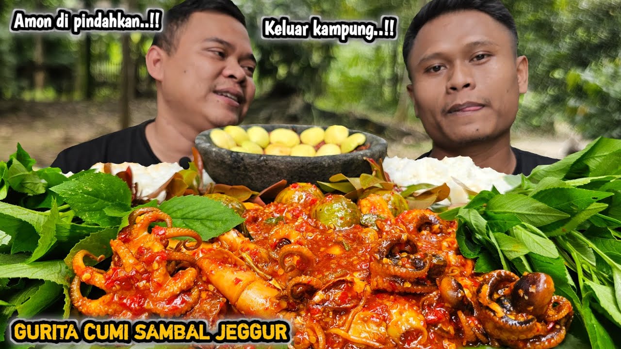 Just info ? Mukbang gurita cumi sambal jeggur + sintrong + harega + sambel terasi, Super ngalimed
