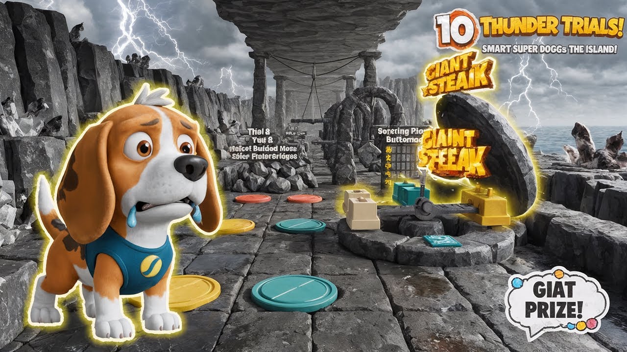 Smart Super Dog Faces 10 Thunder Trials for a GIANT Steak! | Disney-Style Animated Film